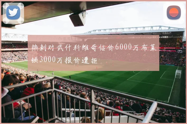 热刺对武什科维奇估价6000万布莱顿3000万报价遭拒